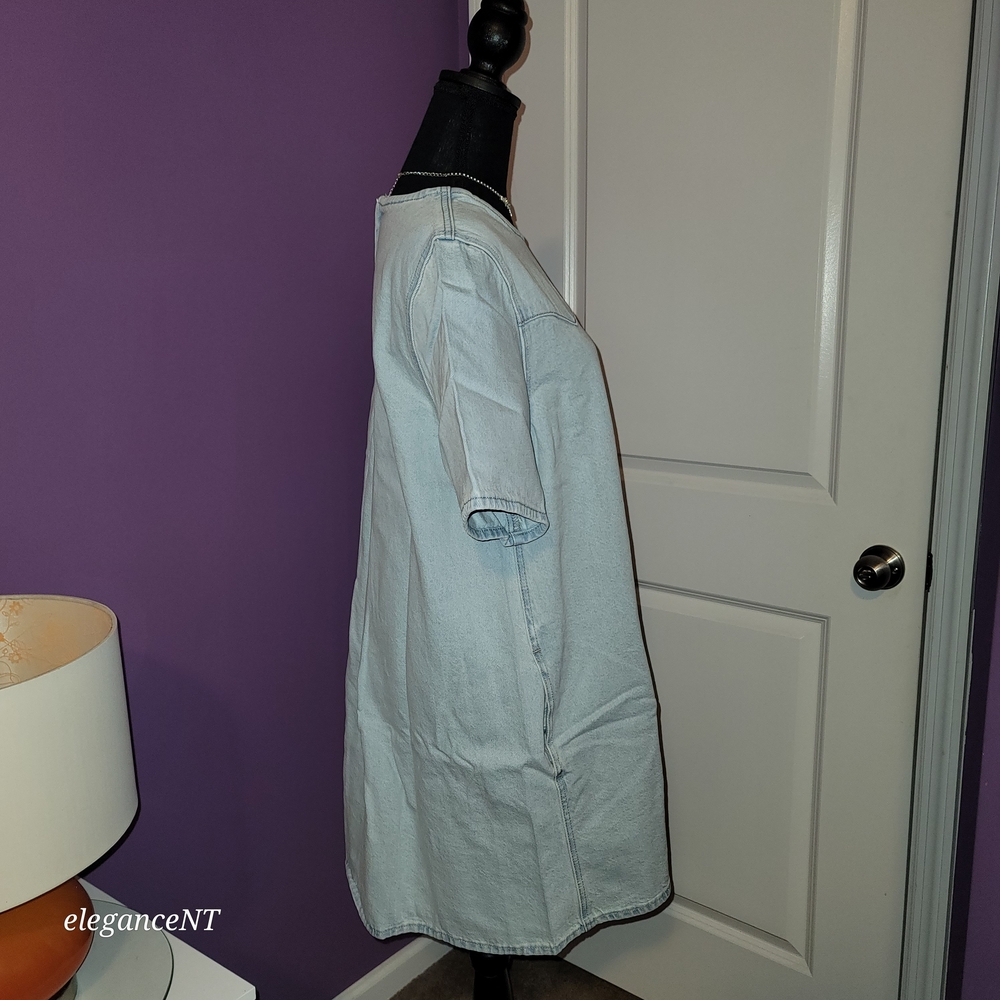 Levi's Light Blue Casual Tee Dress Sz: L NWT - Picture 10 of 12